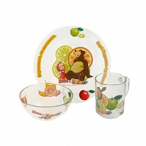 Набор посуды Маша и Медведь «Цитрусовый» (Маша и Медведь, 95590_Citrus)